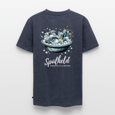 Camping Spülheld - Herren Camping T-Shirt - Jeansblau 