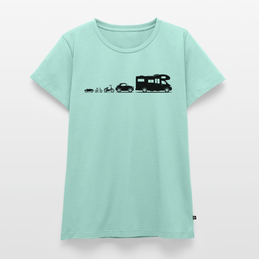Evolution Wohnmobil - Damen Camping T-Shirt - Mint 