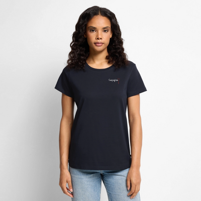 Campingliebe Ballon - Damen Camping T-Shirt - Navy