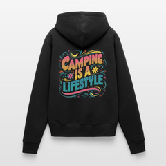My Lifestyle - Damen Camping Hoodie - Schwarz