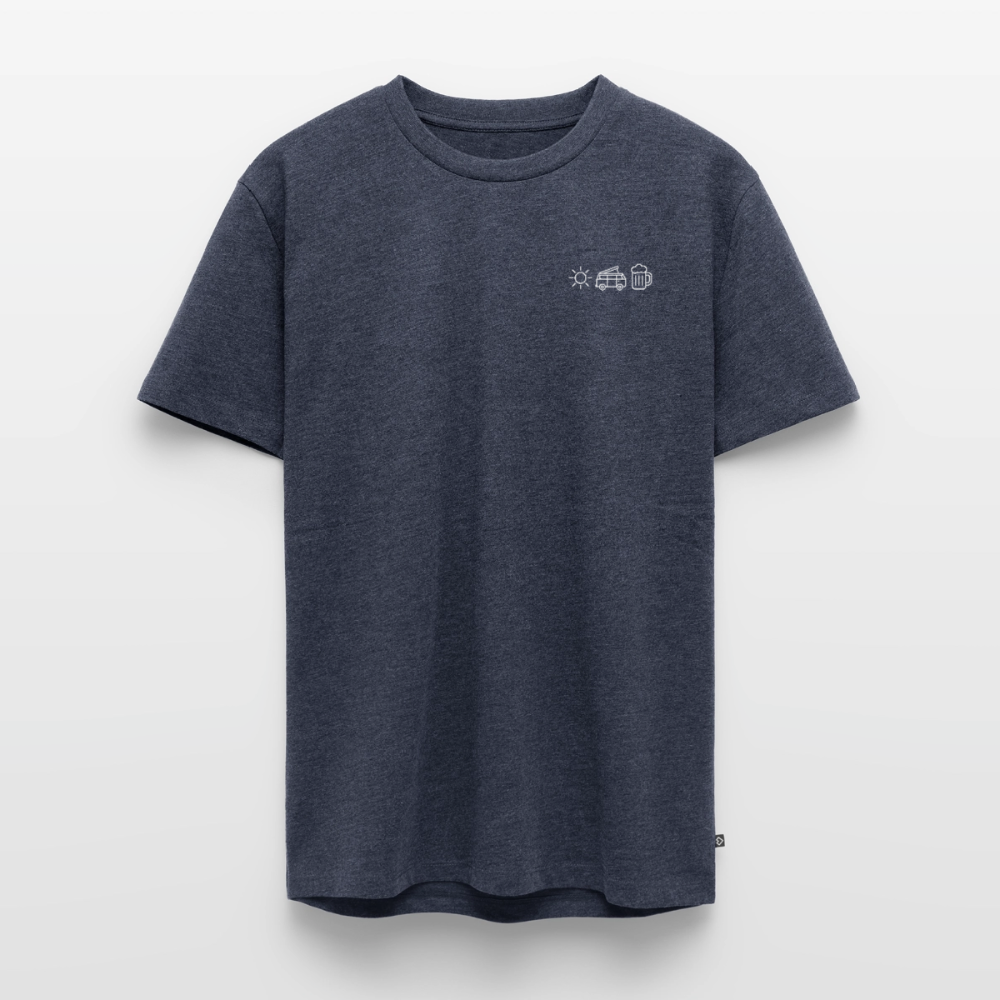 Sonne Bulli Bier - Herren Camping T-Shirt - Jeansblau 