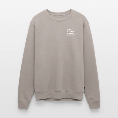 Eat Sleep Camp Repeat - Herren Camping Sweatshirt - Taupe