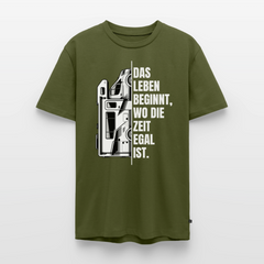 Camping ist Zeitlos - Herren Camping T-Shirt - Wohnmobil - Khaki