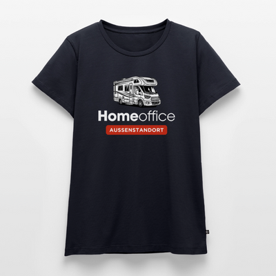 Wohnmobil Homeoffice - Damen Camping T-Shirt - Navy