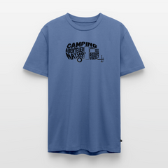 Camping Typografie - Wohnwagen - Herren Camping T-Shirt - Taubenblau