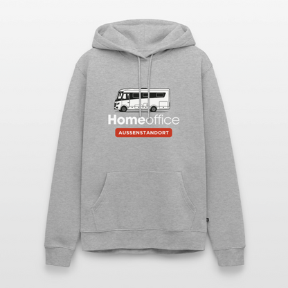 Vollintegriert Homeoffice - Herren Camping Hoodie - Grau meliert