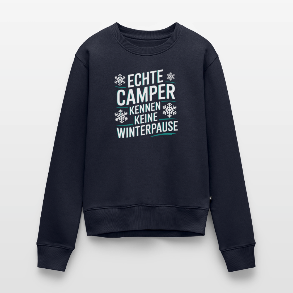 Camper ohne Winterpause - Damen Camping Sweatshirt - Navy
