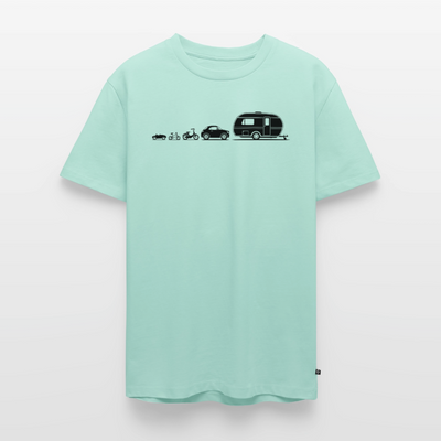 Evolution Wohnwagen - Herren Camping T-Shirt - Mint 