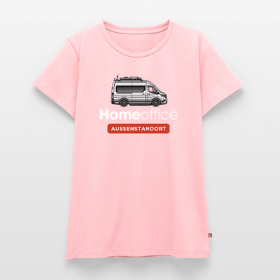 Vanlife Homeoffice - Damen Camping T-Shirt - Rosa