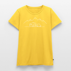 Keep it simple - Damen Camping T-Shirt - Sonnengelb