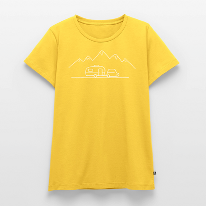 Keep it simple - Damen Camping T-Shirt - Sonnengelb