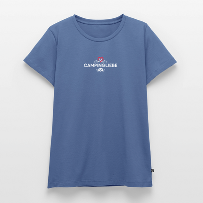 Wohnwagen Campingliebe - Damen Camping T-Shirt - Taubenblau