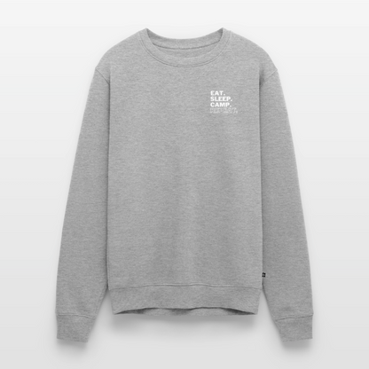 Eat Sleep Camp Repeat - Herren Camping Sweatshirt - Grau meliert