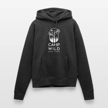 SS - Damen Hoodie - Wild and Free - Anthrazit meliert