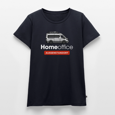 Vanlife Homeoffice - Damen Camping T-Shirt - Navy
