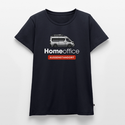 Vanlife Homeoffice - Damen Camping T-Shirt - Navy