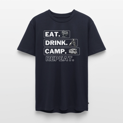 Eat Drink Camp - Herren Camping T-Shirt - Wohnmobil - Navy