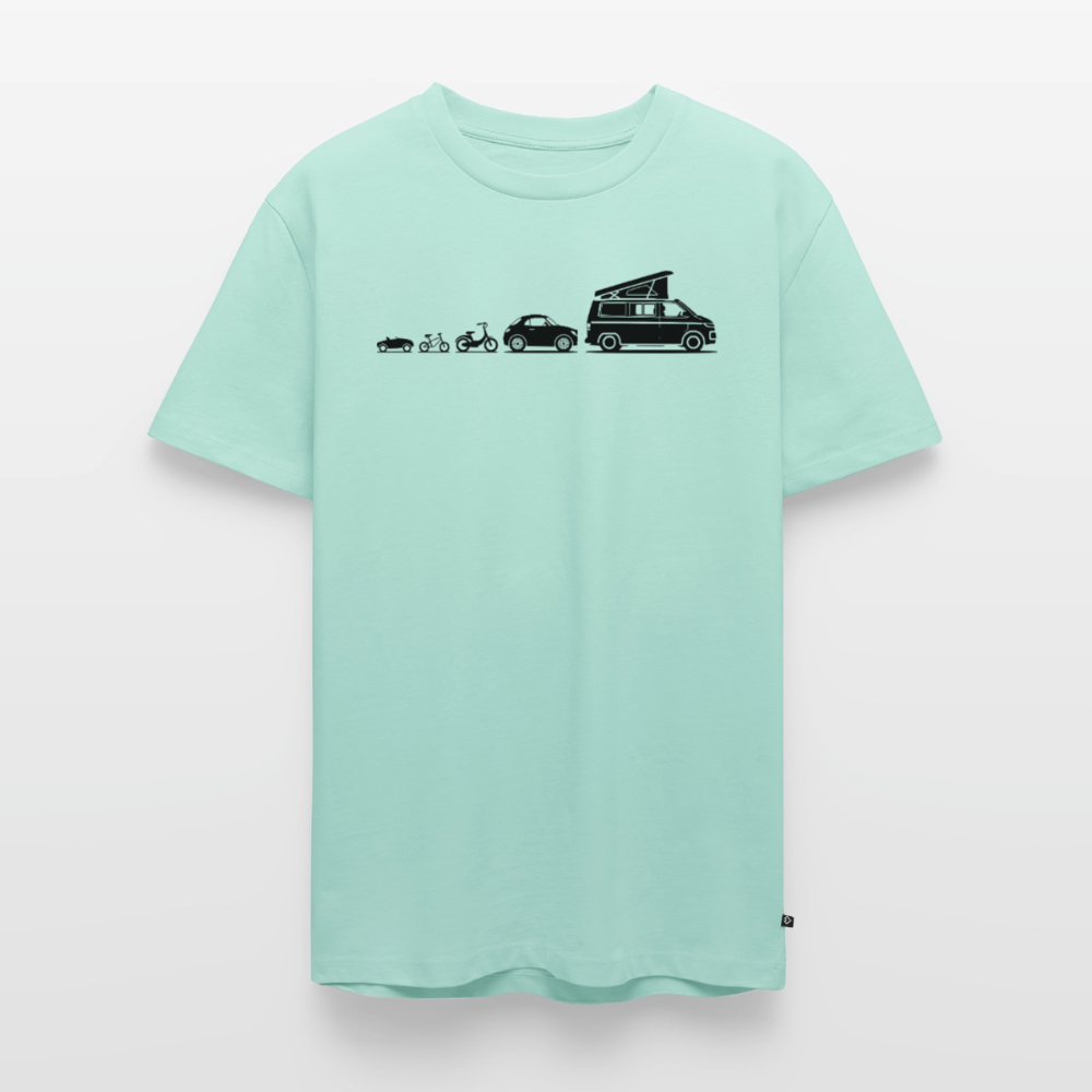 Evolution Bulli - Herren Camping T-Shirt - Mint 