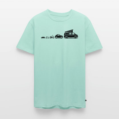 Evolution Bulli - Herren Camping T-Shirt - Mint 