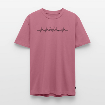 Herzschlag EKG Wohnwagen - Herren Camping T-Shirt - Mauve