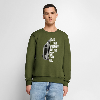 Camping ist Zeitlos - Herren Camping Sweatshirt - Vanlife - Khaki