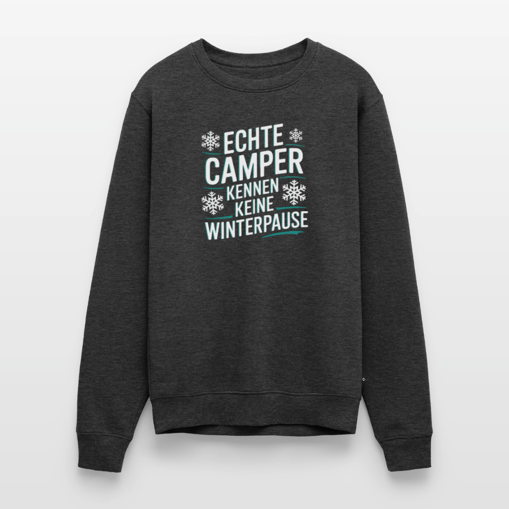 Camper ohne Winterpause - Herren Camping Sweatshirt - Anthrazit meliert