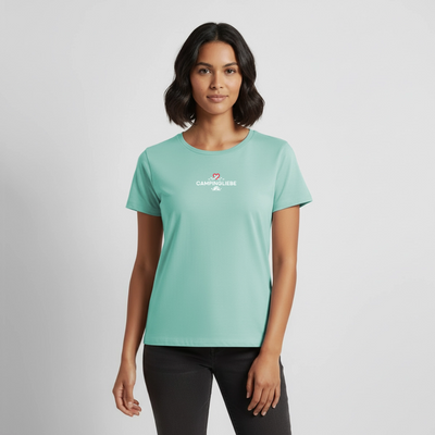 Wohnwagen Campingliebe - Damen Camping T-Shirt - Mint 