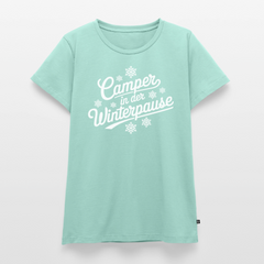 Camper im Winter - Damen Camping T-Shirt - Mint 