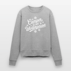 Camper im Winter - Damen Camping Sweatshirt - Grau meliert