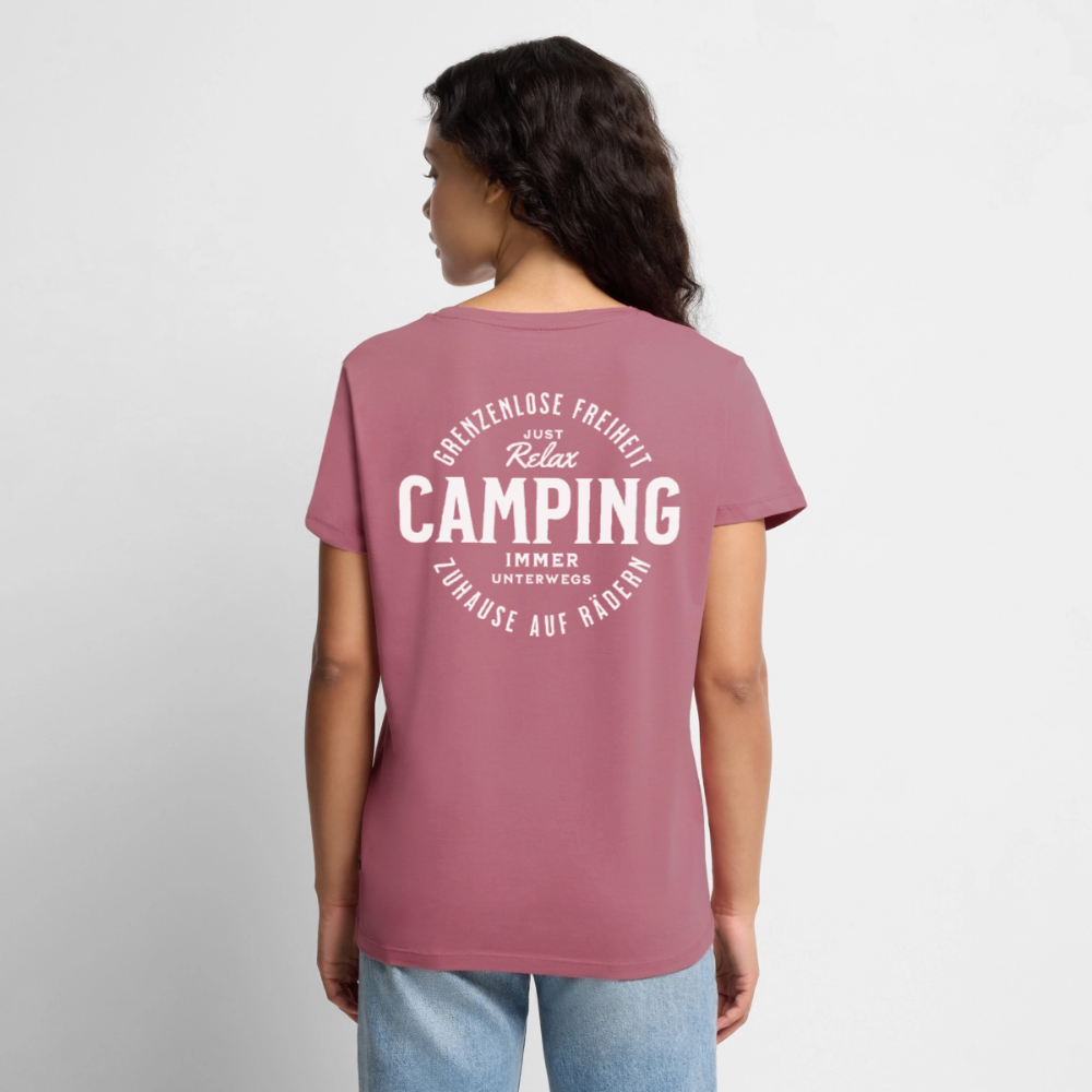 Grenzenlose Freiheit - Damen Camping T-Shirt - Mauve