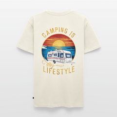 Camping my Lifestyle - Herren Camping T-Shirt - Naturweiß