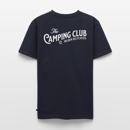 Vintage Camping Club - Herren Camping T-Shirt - Rückendruck - Navy