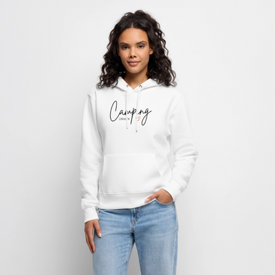 Camping Lifestyle Liebe - Damen Camping Hoodie - Weiß