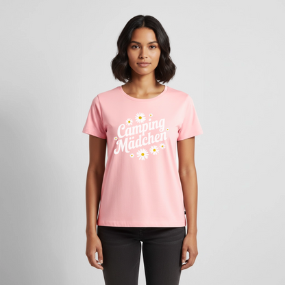 Camping Mädchen - Damen Camping T-Shirt - Rosa