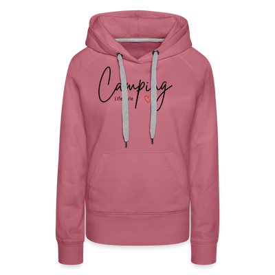 Camping Lifestyle Liebe - Damen Camping Hoodie - Malve