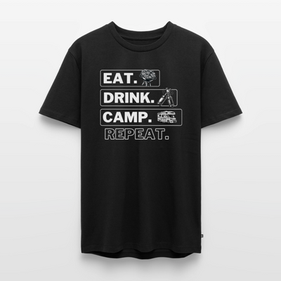 Eat Drink Camp - Herren Camping T-Shirt - Wohnmobil - Schwarz