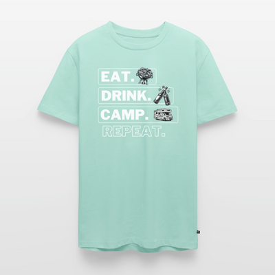 Eat Drink Camp - Herren Camping T-Shirt - Wohnmobil - Mint 