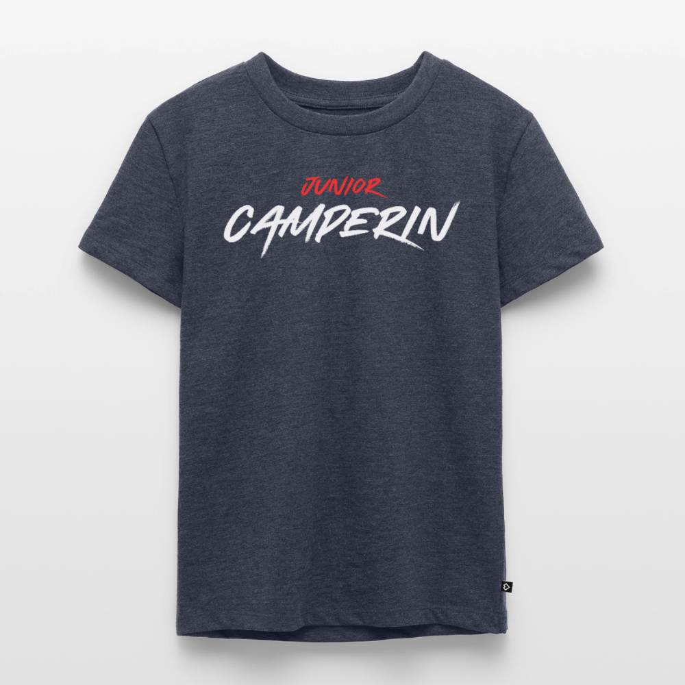 Junior Camperin - Kinder Camping T-Shirt - Jeansblau 