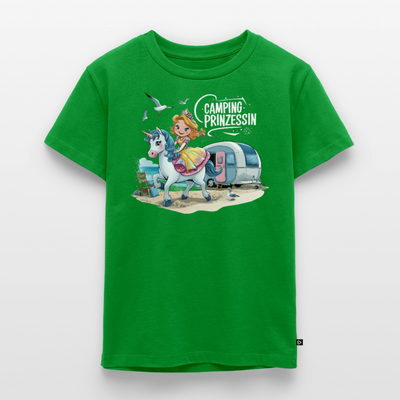Camping Prinzessin - Kinder Camping T-Shirt - Grün