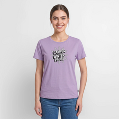Camper in Winterpause - Damen Camping T-Shirt - Lavendel