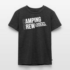 Wohnwagen Camping Crew - Kinder Camping T-Shirt - Anthrazit meliert