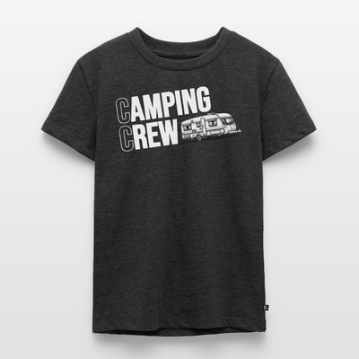 Wohnwagen Camping Crew - Kinder Camping T-Shirt - Anthrazit meliert