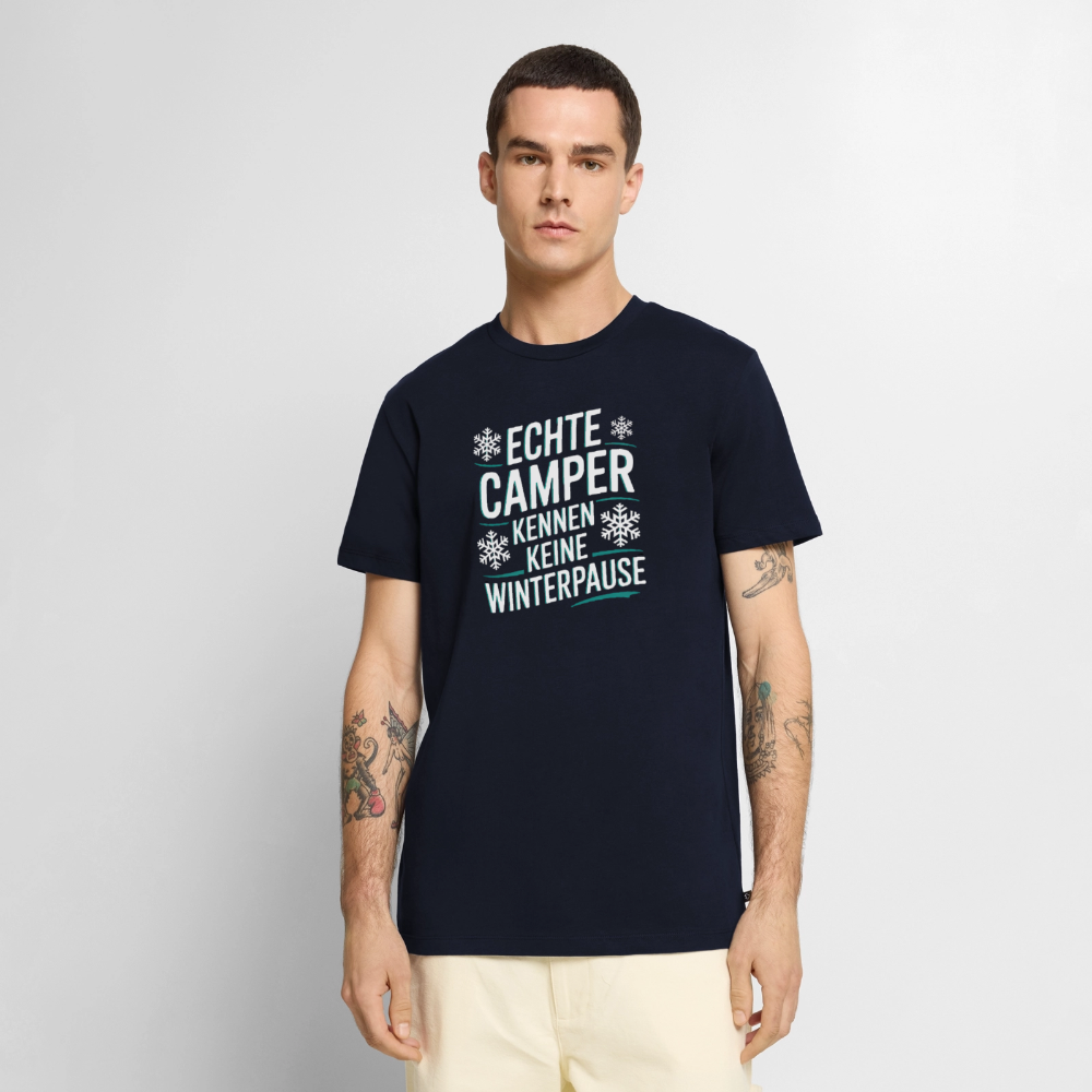 Camper ohne Winterpause - Herren Camping T-Shirt - Navy