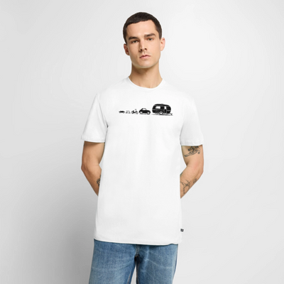 Evolution Wohnwagen - Herren Camping T-Shirt - Weiß