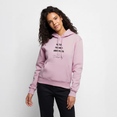 Natur Freiheit Abenteuer - Damen Camping Hoodie - Altrosa