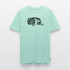 Camping Typografie - Wohnwagen - Herren Camping T-Shirt - Mint 