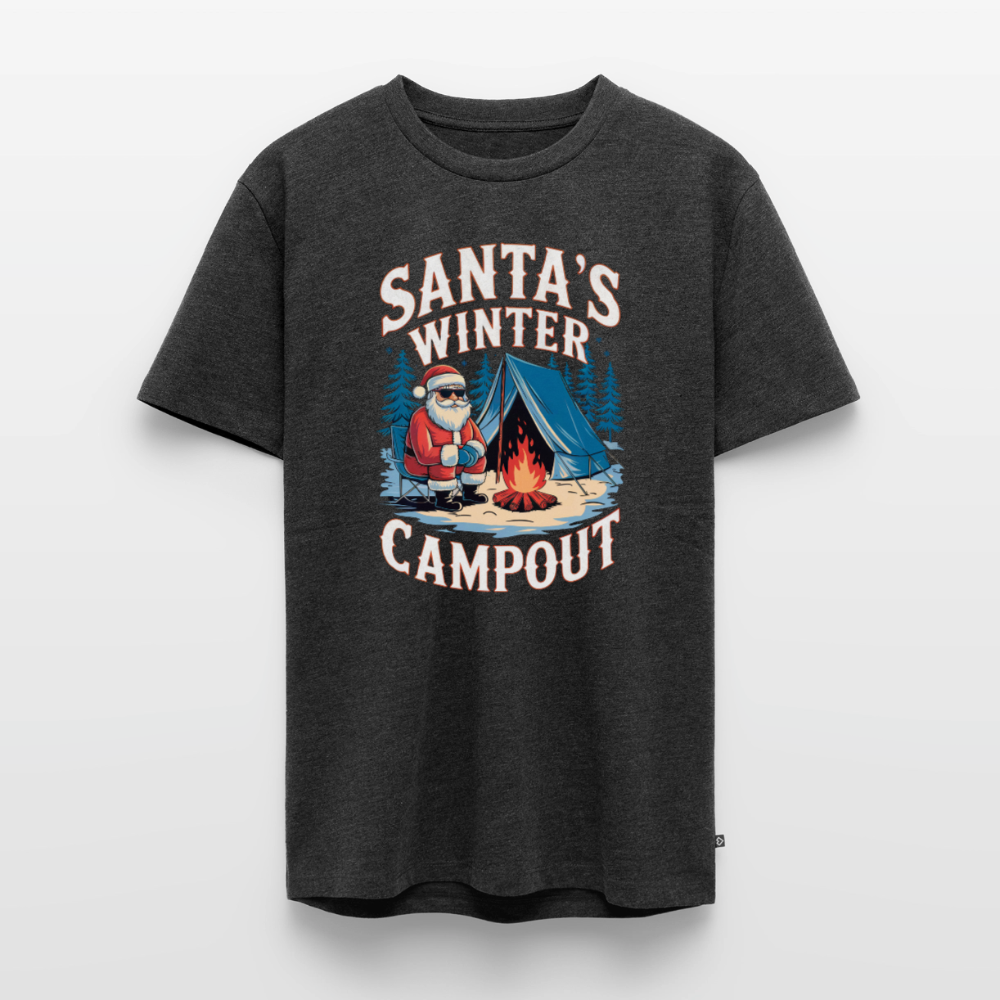 Santas Campout - Herren Camping T-Shirt - Anthrazit meliert