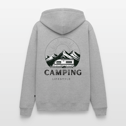 Camping Lifestyle - Herren Camping Hoodie - Grau meliert