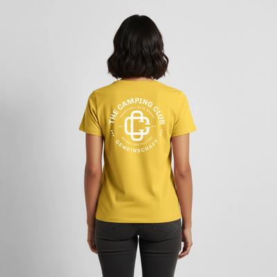 Camping Club - Damen Camping T-Shirt - Sonnengelb