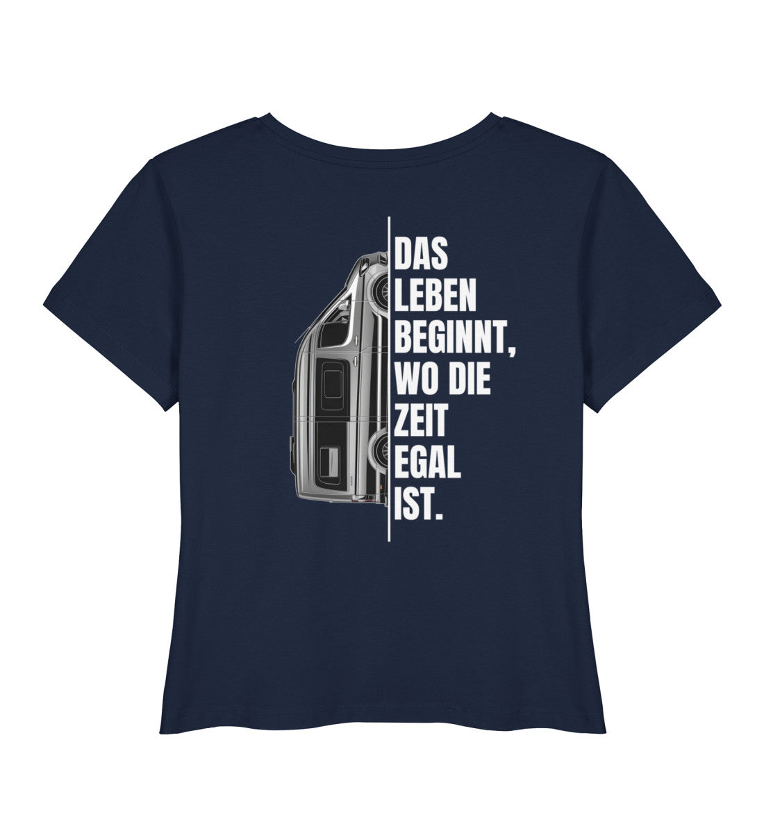 Camping ist Zeitlos - Damen Organic T-Shirt - Vanlife - Rückenmotiv - LazyDonkeyDesign 
